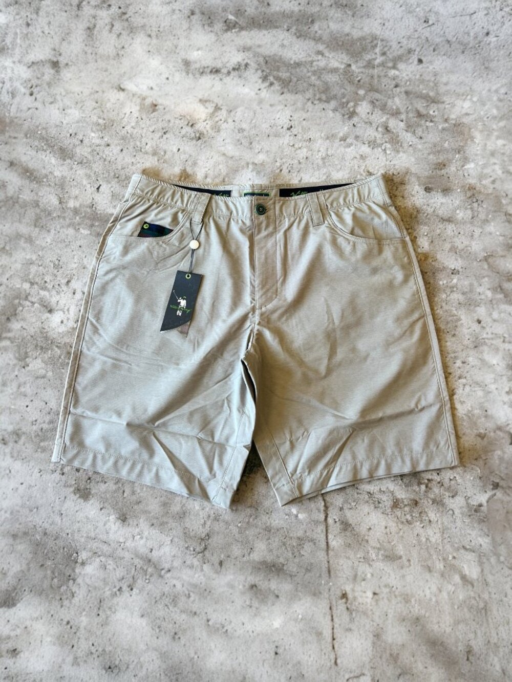 William Murray Heritage Men's 36 Shorts Easy Care UV Protection Stretch Grey